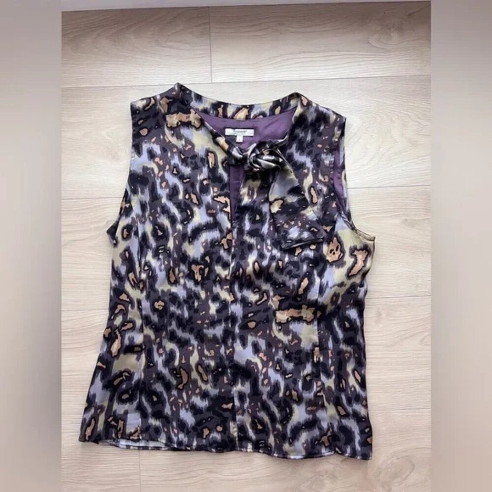 Santorelli animal print halter top